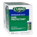 CURAD Petroleum Jelly Skin Protectant, Healing Ointment for Dry Cracked Skin, 144 Count Packets