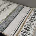 BESTSWEETIE 2x6 Area Rugs for Living Room Washable Moroccan Farmhouse Neutral Geometric Low Pile Non-Slip Soft Print Pattern Rug for Bedroom Kitchen Dining Room Entryway Black/Brown