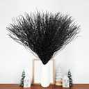 SUPREME XMAS 30 Pack Black Christmas Tree Ornaments Set, Artificial Glitter Berry Stem Branches Picks for Halloween Xmas Tree Sticks Decorations Vases Wreath Home Holiday Wedding Party Decor Gift