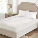 Blunique Electric Heated Mattress Pad Twin Size Single Control Bed Warmer, Deep Pocket, 10-Hour Auto Off, Machine Washable, 3D Air Layer Fabric, 39"x75", Gold