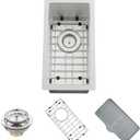 Kitchen And Bar Sink, 10x18 Inch Stainless Steel Drop In Single Bowl Undermount RV Prep Small Kitchen&Bar Sink Ideal Choice For Small Space Come With Bottom Grid, Soap Mat And Drain Assembly