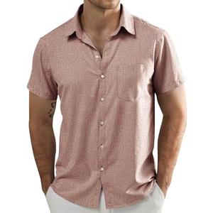 JOGAL Mens Short Sleeve Button Down Shirts Regular Fit Casual Summer Beach Shirt with Pocket, 3XL JOGAL Mens Short Sleeve Button Down Shirts Regular Fit Casual Summer Beach Shirt with Pocket, 3XL