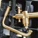 Delta Faucet Tetra Floor-Mount Freestanding Tub Filler with Hand Held Shower, Gold Tub Faucet, Lumicoat Champagne Bronze T4789-CZ-PR-LHP-FL (Valve and Handle Not Included)