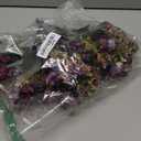 Duovlo 7 Branch 21 Mini Rose Heads Artificial Flowers Bouquet Wedding Home Office Decor,Pack of 4 (Purple)