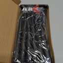 Baquler 12 Pcs 9.7 Inch Black Flameless Taper Candles, Battery Operated Taper Candles LED Warm 3D Wick Flickering Candlesticks for Church Wedding Home Decor Halloween Christmas Hanukkah New Year