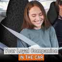Yobvec Cheetah Print Black Car Seat Covers Front Universal Set of 2, Leopard Car Accessories