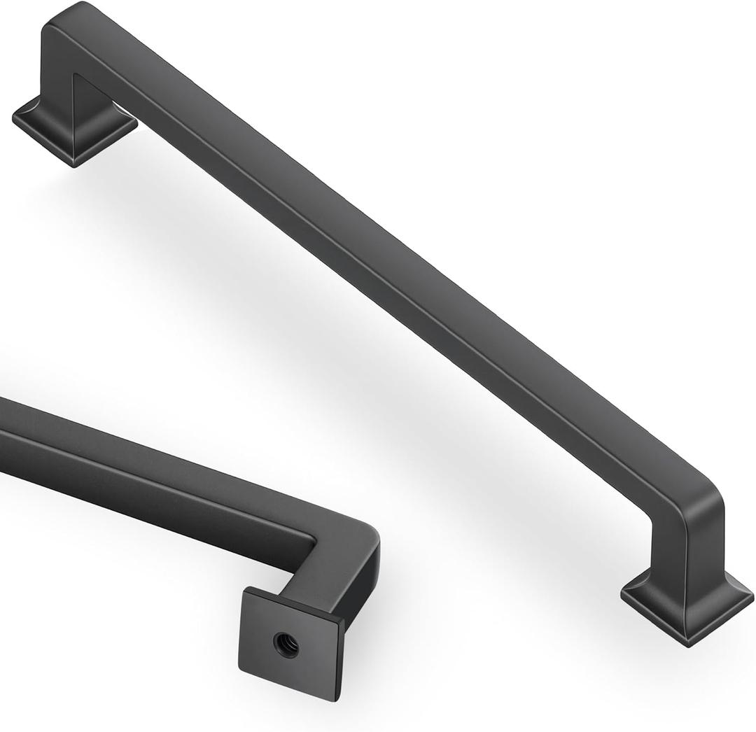 Lardmon 10 Pack 7.5 Inch(192mm) Gray Kitchen Cabinet Handles Modern Cabinet Pulls Kitchen Vanity Cabinet Hardware Timeless Drawer Pulls Handles, Gray (7.5x10)