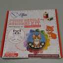 Eflin Punch Needle Kits Adults Beginner - Needlepoint Kits for Adults, Cute Cat & Daisy Pattern, Natural Bamboo Hoop, Yarns, Tools, Craft Kits for Beginners, Rare Gift for Crafts, Decors, Festivals
