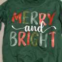 Kids Merry and Bright Christmas Sweatshirts Boys Girls Retro Xmas Shirts Long Sleeve Pullover Holidays Tops Clothes (7-8 Years, Green)
