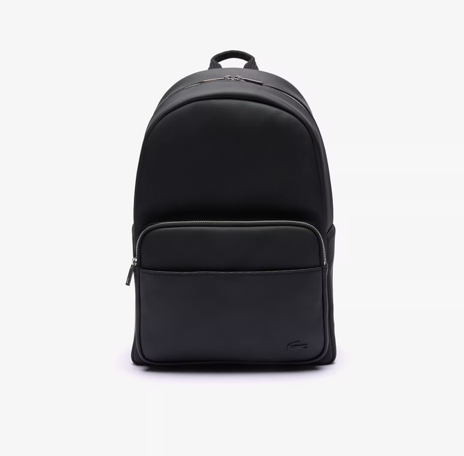 Lacoste Men's Classic Laptop Pocket Backpack, Black, One Size