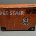 Dog Stairs 18" H, 3-Step Wider Dog Steps for High Beds Couch, Folding Storage Pet Stairs Gift for Small/Medium/Large Old Dogs Cats, Ramp for Climbing Car Up to 200 lbs, (Gray, with Condo)