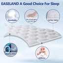 EASELAND Twin Size Mattress Topper Pillow Top Mattress Cover Quilted Fitted Mattress Protector Cotton Top 8-21" Deep Pocket Extra Thick Mattress Pad (39x75 Inches, White)