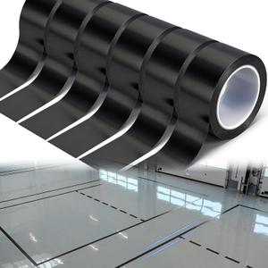 Pangda 2 Rolls 2" x 33 Yards Black Floor Marking Tape and Dance Splicing Tape Warning Safety Durable Non-Abrasive for Social Distancing, Gyms Athletics Restaurant Equipment and More