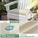 Outdoor Chair Cushions Set of 6: Waterproof & Fade Resistant Seat Cushion for Patio Furniture - 19 x 19 x 2 Inch Chair Pads with Ties and Hidden Zipper - Patio Chair Cushion Replacement, Beige