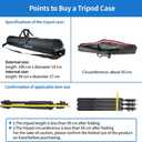 HEMMOTOP Tripod Carrying Case, 39x7in All Sides Thick Padded Tripod Bag with Shoulder Strap and Handle, Heavy Duty Light Stand Bag with Two Zippered Pockets for Pool Cue, Speaker Stand -R10018