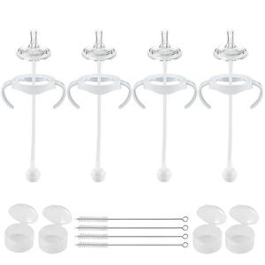 Straw Cup Conversion Kit for Philips Avent Natural Baby Bottles,Weighted Straw Sippy Cup Transition Kit with Soft Nipple and Handles for Toddler, Pack of 4