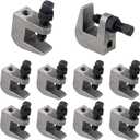 Top Beam Clamps, UNC 3/8" Iron Safety Rod Beam Clamp, 3/4" Jaw Opening, Beam Wall Ceiling Mount Vertical Piping Support-Clamp for Copper, PVC Tubing, 10 Packs