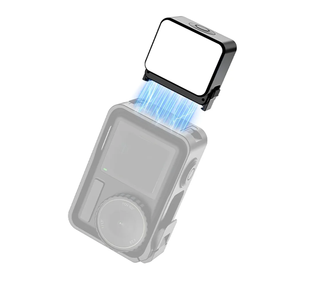 ULANZI LM18 Mini LED Action Camera Vlogging Light Video Light Waterproof Photography Magnetic Fill Lighting for DJI Osmo Action 3/4/5 Camera Cage Accessories and Osmo Pocket 3/4Accessories