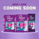 Poise Ultra Thin Incontinence Pads & Postpartum Pads for Bladder Leaks, 4 Drop Moderate Absorbency, Long Length, 144 Count