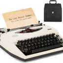 Manual Typewriter,1980s Traditional Portable Vintage Typewriter Deeply Restored,Manual Typewriter for Writing,Letters and Vintage Collectible Present,Classic Retro Manual Typewriter