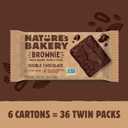 Natures Bakery Double Chocolate Brownie Bars, Whole Grains, Dates, and Cocoa, Plant Based, Dairy-Free, Snack Bar, 6 Count (Pack of 6) (EXP 01/29/27)