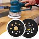4PCS 5" Hook & Loop Replacement Sander Pad RS034 & RS035 Compatible with Bosch Random Orbital Sander ROS20 ROS20VS ROS20VSC ROS20VSK GEX12V GEX18V ROS10, 5 Inch 8 holes Hard Sand Backing Pad