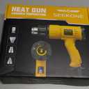 SEEKONE Heat Gun 1800W 122℉-1202℉（50℃- 650℃）Fast Heating Heavy Duty Hot Air Gun Kit Variable Temperature Control Overheat Protection with 4 Nozzles for Crafts, Shrinking PVC, Stripping Paint(5.2FT)