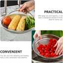 Kichvoe Steamer Basket Stainless Steel,Vegetable Steamer Basket with Handle for Pan and, Pan Steamer Basket Insert, Strainer and Rice Washer Silver, 52Q06K109Q5