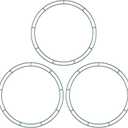 Sumind 3 Pcs Christmas Flat Wire Rings 10" Wire Wreath Frame Christmas Wreath Making Rings for New Year Valentines Decoration