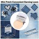 KPOAPERA Mini Darning Loom, Knit Patch Loom Kit, Type Mini Mending Tool, Convenient Darning Loom for Mending Jeans Socks Clothes, DIY Makes Beautiful Stitching - 1PCS (12 Hooks)