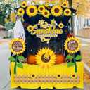 Yeaqee 30 Pcs Halloween Trunk or Treat Car Decorations Kit Religious Sunflower Bible Verse Decoration Christian Cutouts Table Skirt Decoration for Halloween Party Car Decor