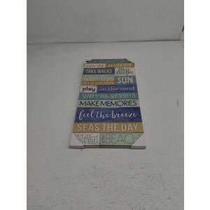 Ocean Rules Canvas With Glitter 12×24"