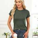 Memorose Womens Short Sleeve Tops Summer T Shirts Round Neck Causal Fashion Basic Tee, Large