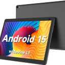 COOPERS Tablet 10 inch, Android 15 Tablet, 32GB ROM 1TB Expand Computer Tablets, Quad Core Processor 6000mAh Battery, 1280x800 IPS Touch Screen, 2+8MP Dual HD Camera, Bluetooth WiFi Tablets PC