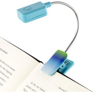 WITHit French Bull Clip On Book Light  Ombre  Square LED Reading Light for Books and eBooks, Reduced Glare, Portable and Lightweight, Cute Bookmark Light for Kids and Adults, Batteries Included