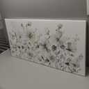 Elegant Flowers Wall Art Abstract Floral Pictures Wall Decor Modern Green Botanical Canvas Painting Flower Blossom Canvas Print Artwork for Living Room Bedroom Office Home Wall Decoration 20" x 40"