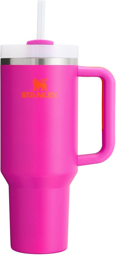 Stanley Quencher H2.0 Tumbler with Handle and Straw 40 oz | Flowstate 3-Position Lid | Cup Holder Compatible for Travel | Insulated Stainless Steel Cup | BPA-Free | Vivid Violet