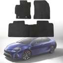 GXARTS Fit for Toyota Corolla 2014-2019 Floor Mats Replacement, 3PC Black Velour Carpet Front & Rear Car Floor Liners