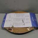 Mayfair Natural Oak Veneer Toilet Seat with Chrome Hinges, Round, Wood