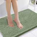 Smiry Luxury Chenille Bathroom Rugs 36x24, Extra Soft and Absorbent Shaggy Bath Mat, Machine Washable, Non-Slip Plush Carpet Runner for Tub, Shower, and Floor, Home Decor Accessories, Sage Green