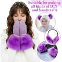 2 x Tatuo 10 x 20 Inch Purple Faux Fur Trim for Hood Shaggy Fur Fabric Faux DIY Craft Garland Fluffy Strip for Winter Slippers Slides Christmas Gnomes Beard Santa Claus Hair Dwarf Cosplay Costume