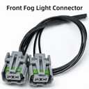 2PCS Front Fog Light Connector Harness fit for Chevy Silverado Suburban Tahoe 2007-2014, for GMC Sierra Yukon 2007-2014, Ford Escape 2007-2012, Subaru BRZ 2013-2016, Pigtail Plug Wiring Harness