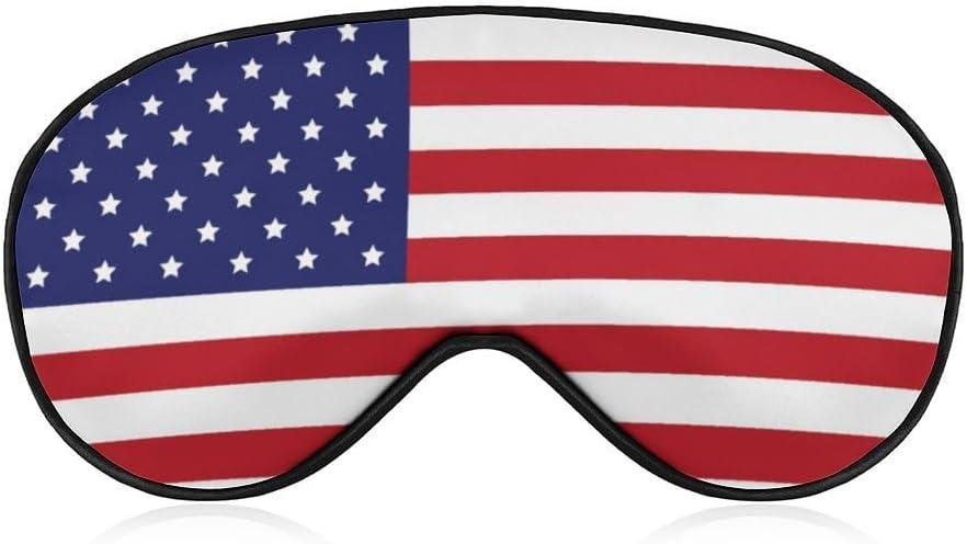 2 x Silk American Flag Sleep Masks,Soft American Eye Masks with Adjustable Strap,Comfortable Funny Sleeping Masks for Men,Women