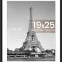 upsimples 19x25 Frame, Display Pictures 16x20 with Mat or 19 x 25 Without, Wall Hanging Poster Frames, Black, 1 Pack