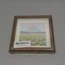6X6 Wooden Picture Frame with 4.5x4.5 mat, 6x6 Square Picture Frame with Glass, For Wall and Desktop Display