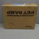 2025 Upgraded Dog Ramp for Couch, Foldable Small Dog Ramp for Low Bed, 4 Adjustable Height from 13'' to 21", Portable Stable Pet Steps with Non-Slip Pad, Pet Ramps Use for Sofa Couch Stairs (A-wood Color)