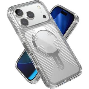 Speck GEMSHELL Grip +MS Case for iPhone 17 Pro - Clear/Clear | Slim Protective Grip | Drop Protection | MagSafe Compatible
