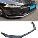 MUCO 4pcs Front Lip Spoiler Kit Fits KIA K5 EX LX LXS GT 2021 2022 2023 2024 25 26 K5 GT/GT-Line 2025-2026 Carbon Fiber Look Sport Front Spoiler Cover Guard Protection Conversion