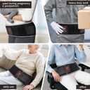 Sacroiliac Hip Belt, Dual Adjustable Compression with Ice Pack, Relief for Lower Back, Sciatica, Pelvis Stabilization, Postpartum Recovery & Lumbar Support - XL (Black)