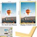 JCJMY 16x23 Picture Frame Gold for Poster Photo Picture, Horizontal and Vertical Formats for Wall Hanging, 16 x 23 Wall Gallery Poster Photo Frame for 16 by 23 Photos Posters, Gold